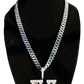 Iced Out Cuban Chain with Custom  Pendant