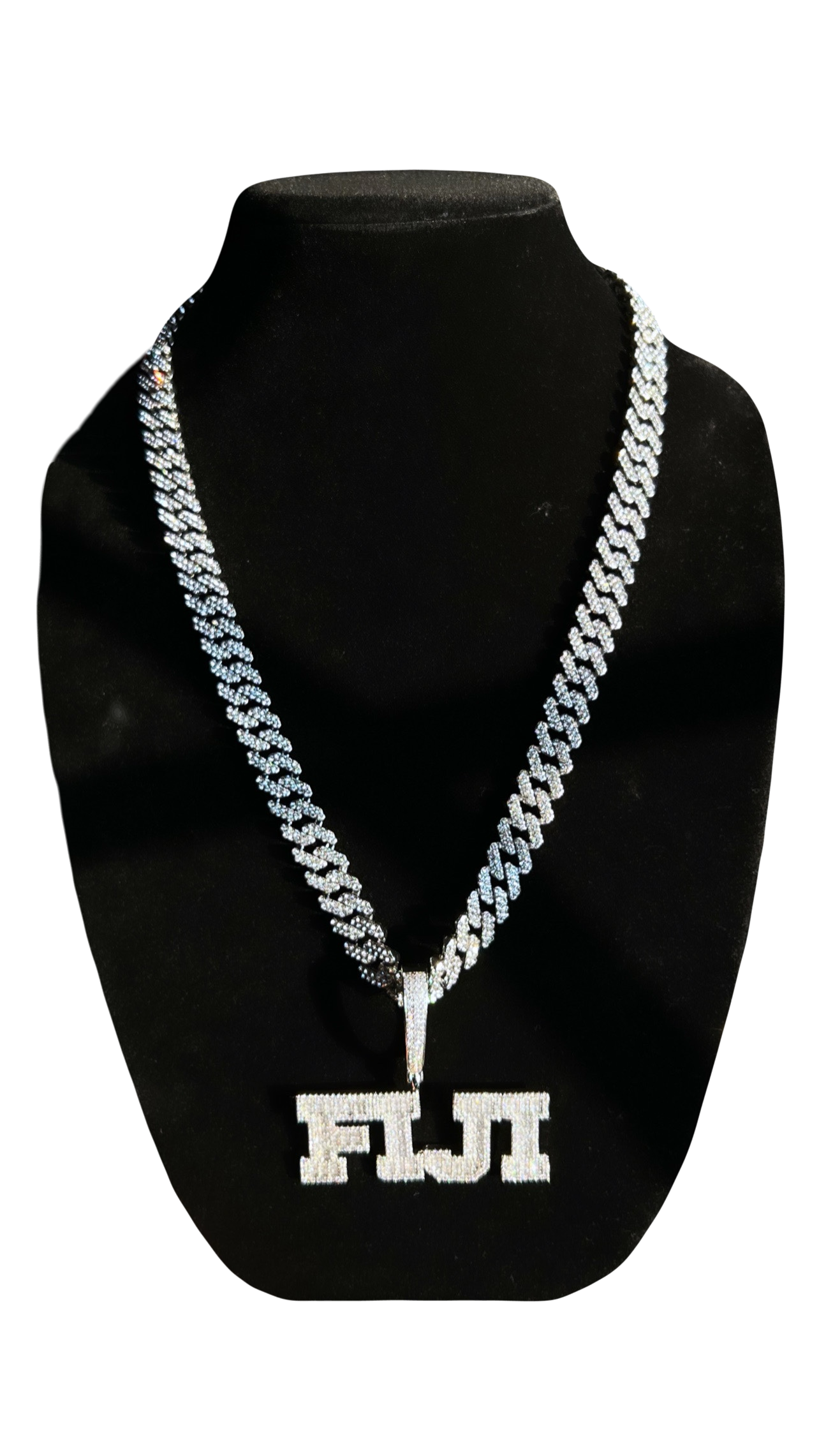 Iced Out Cuban Chain with Custom  Pendant